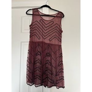 Free People beaded mesh dress